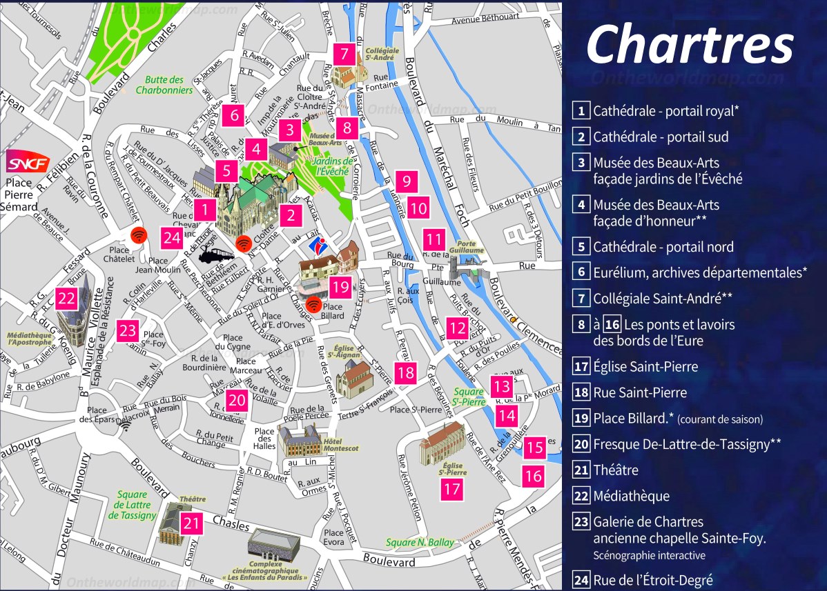 Chartres Maps | France | Maps of Chartres