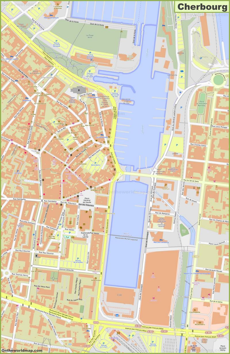 Carte De Cherbourg Cherbourg en Cotentin DDVLNE
