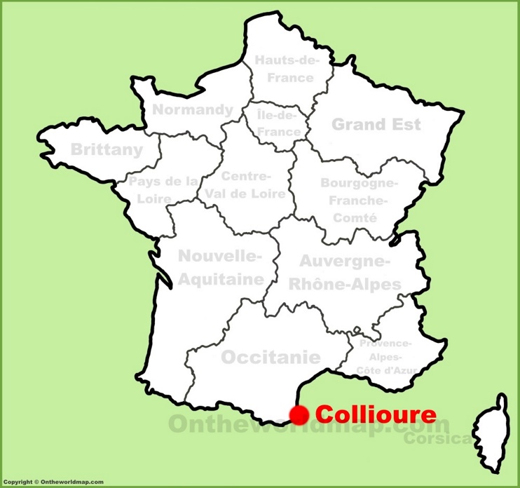 Collioure location on the France map