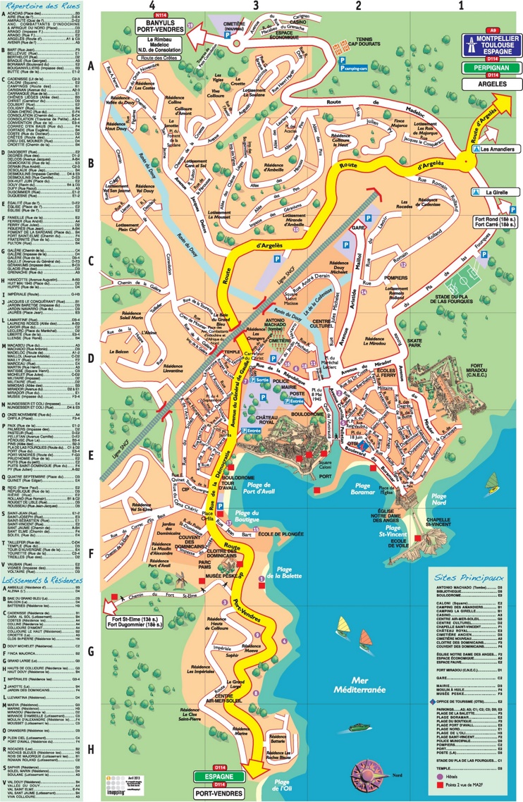 Collioure tourist map