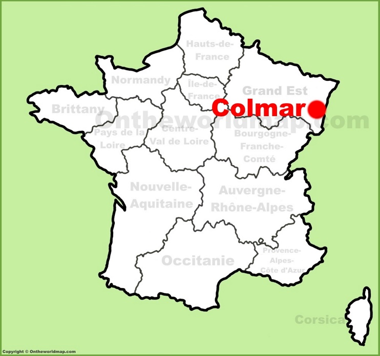 Colmar location on the France map