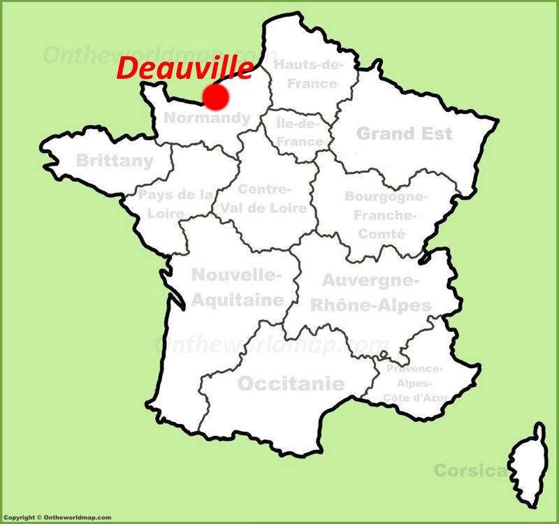 Deauville location on the France map