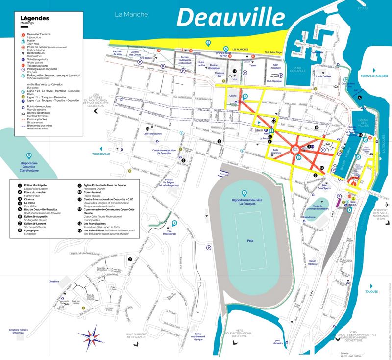 Deauville Tourist Attractions Map