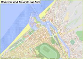 Map of Deauville And Trouville