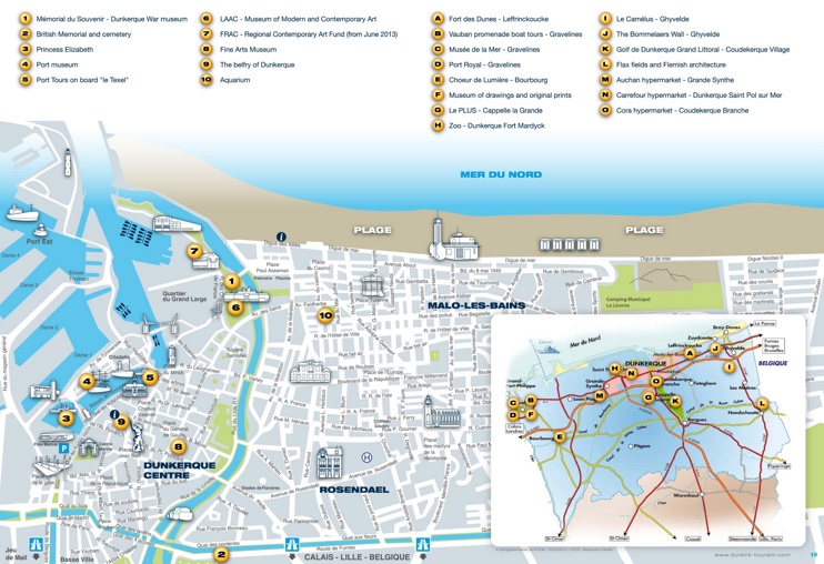 Dunkirk tourist map