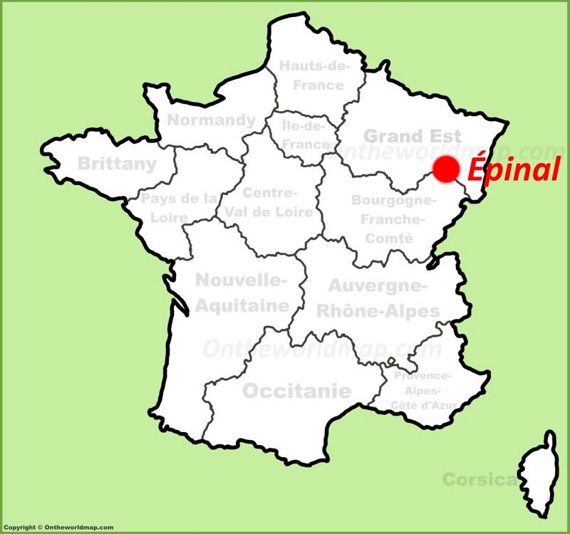 Épinal location on the France map