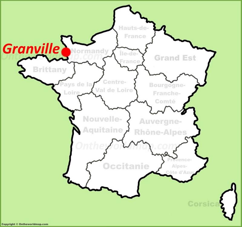 Granville location on the France map