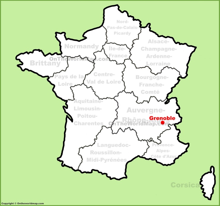 Grenoble location on the France map