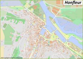 Detailed Map of Honfleur