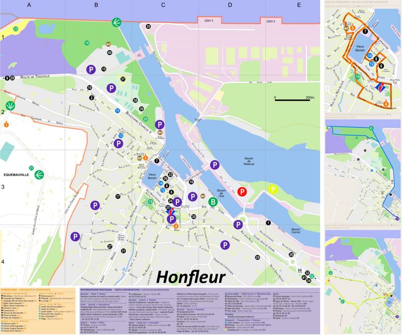 Honfleur Tourist Attractions Map