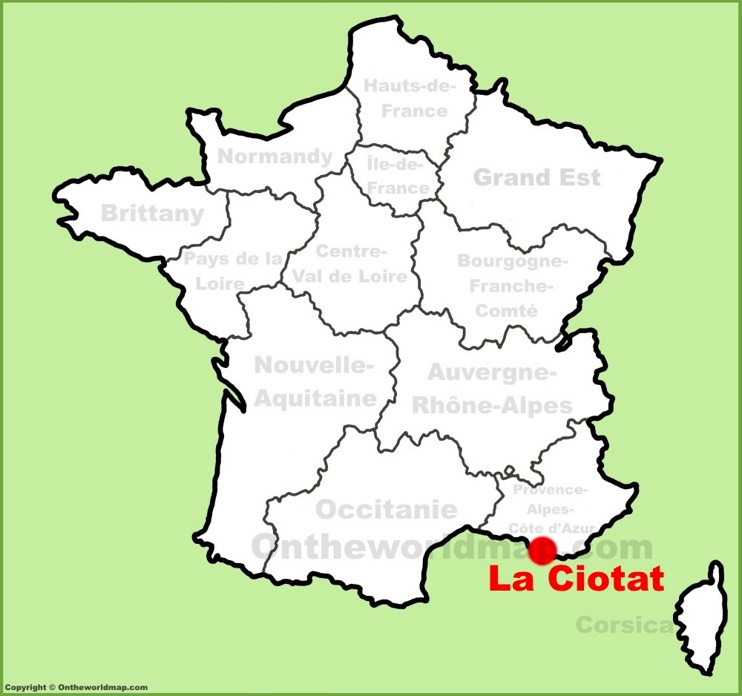 La Ciotat location on the France map