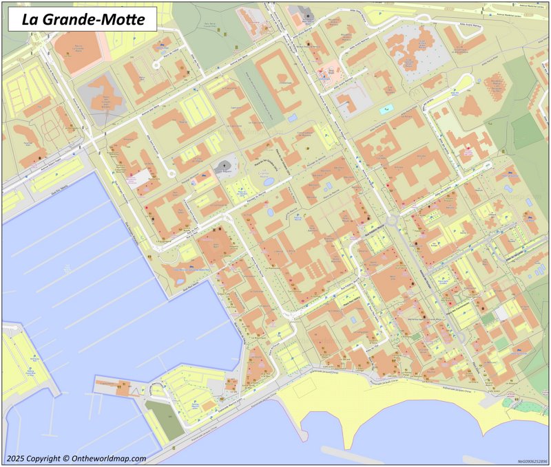La Grande-Motte City Centre Map