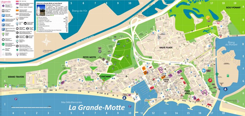 La Grande-Motte Tourist Map