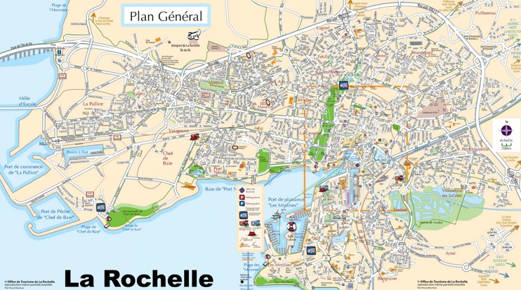 La Rochelle tourist map