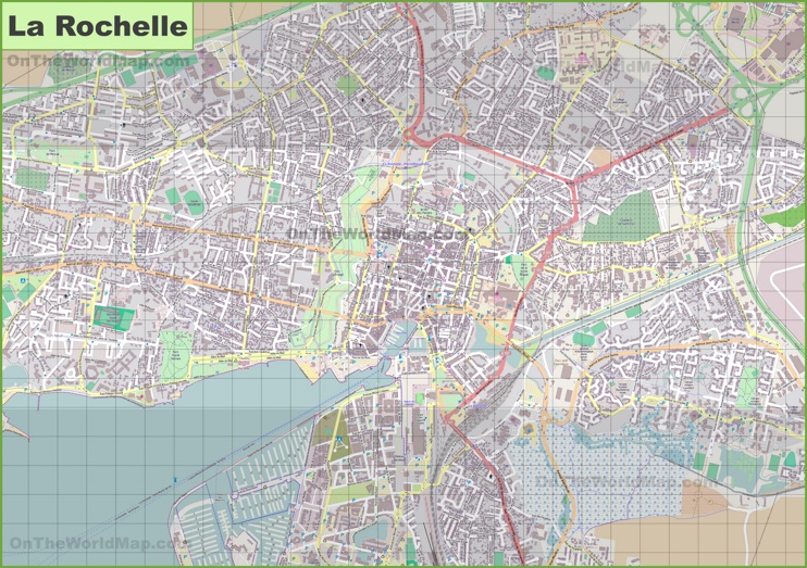 Large detailed map of La Rochelle