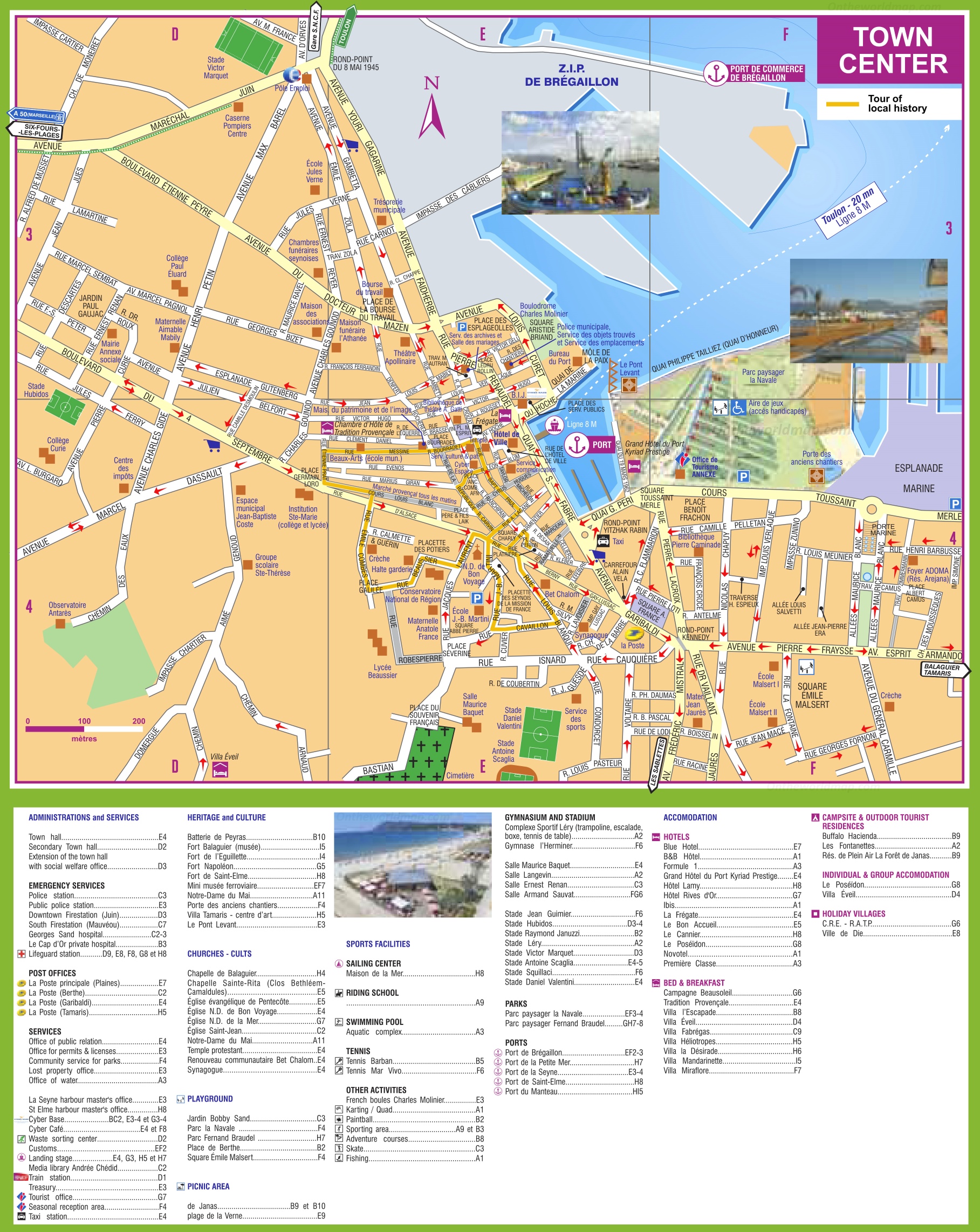 La Seyne-sur-Mer Tourist Attractions Map