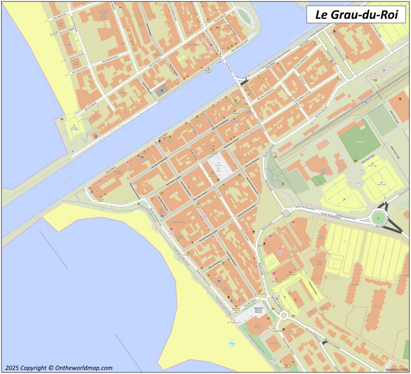 Le Grau-du-Roi City Centre Map