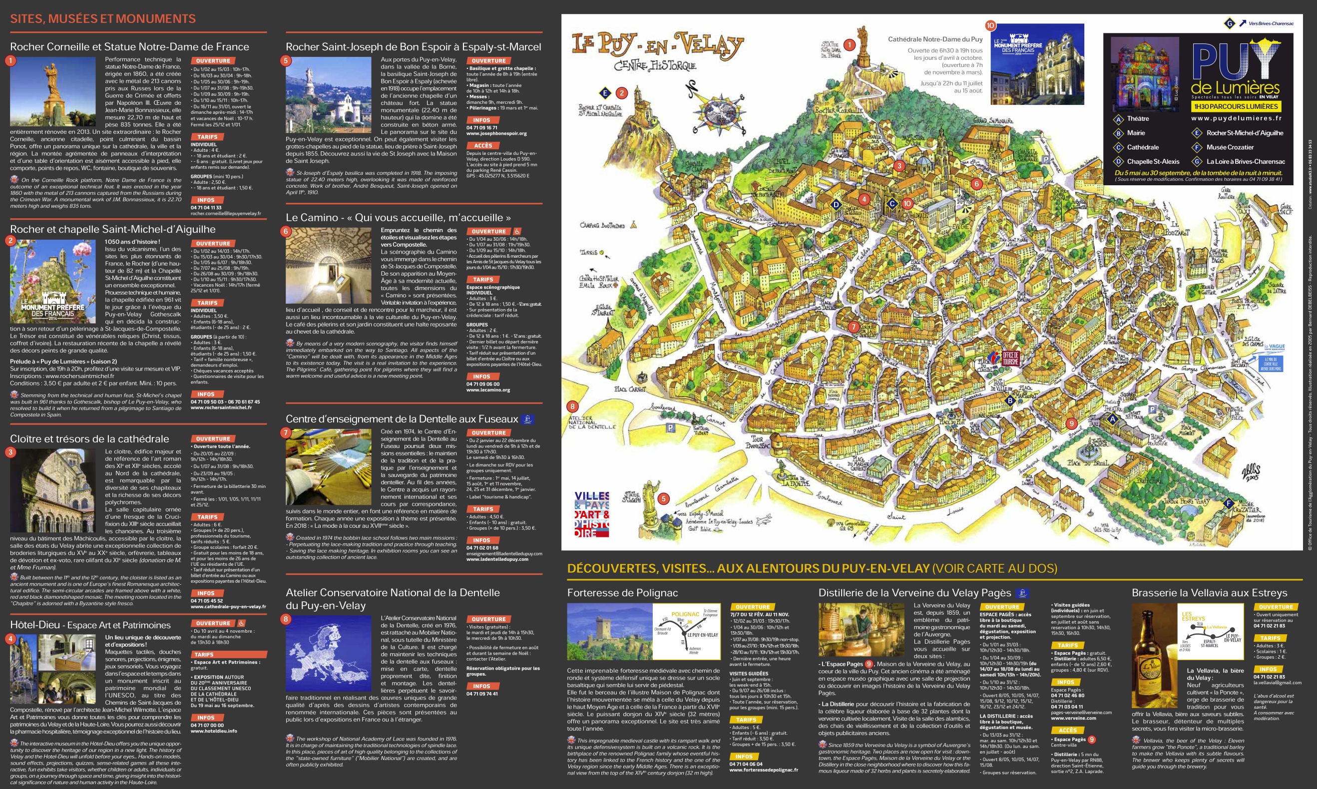 Le Puy-en-Velay Tourist Attractions Map