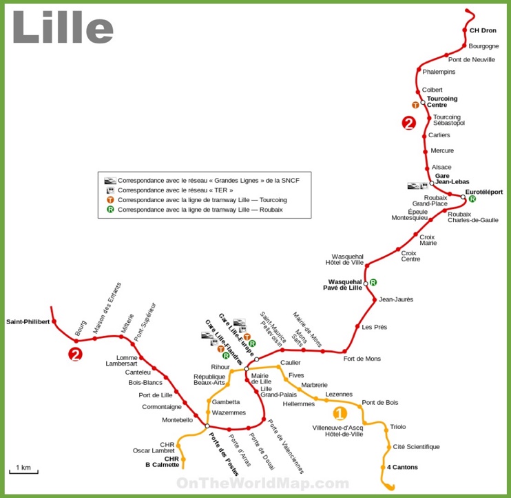 Lille metro map