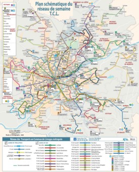 Limoges transport map