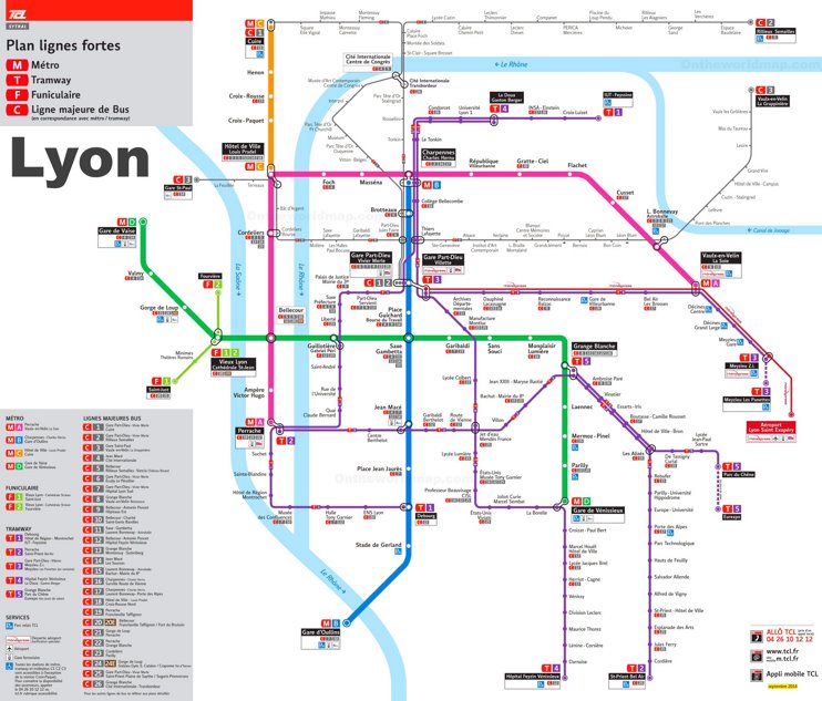 Lyon metro map