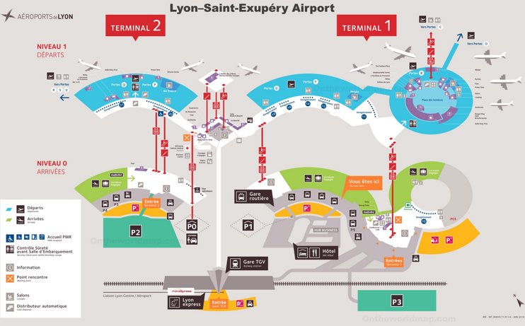 Lyon–Saint-Exupéry Airport Map