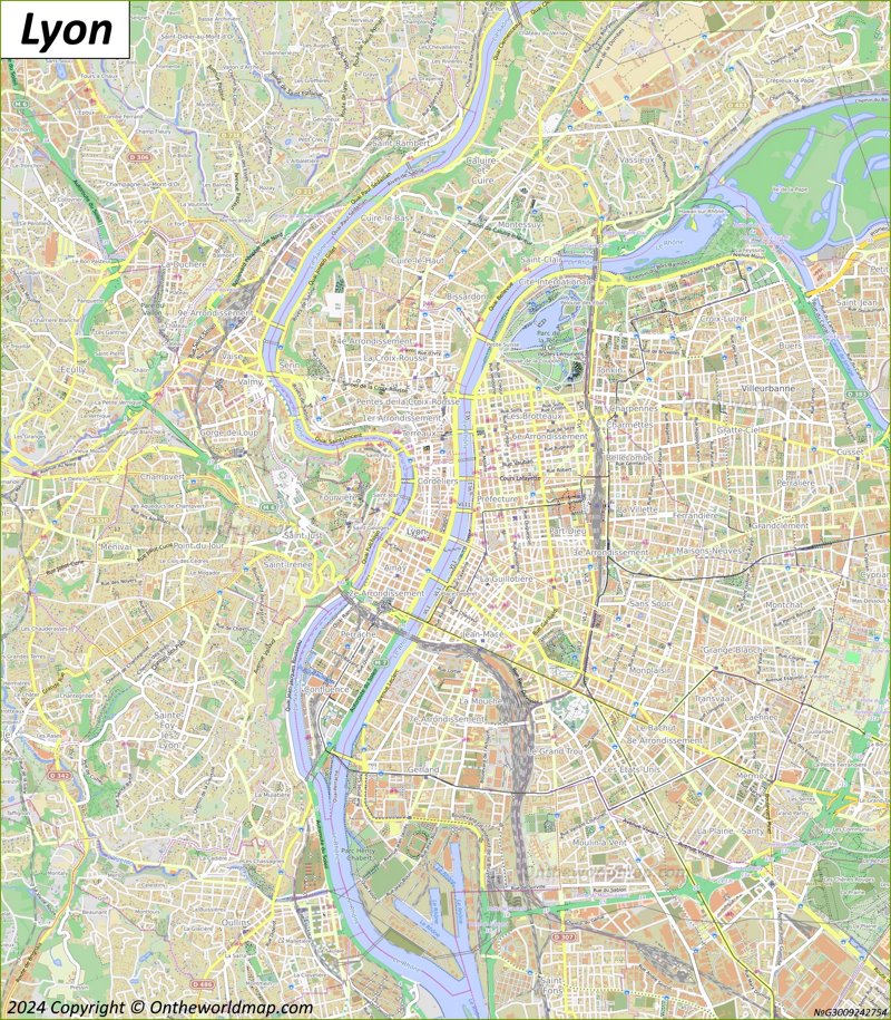 Map of Lyon