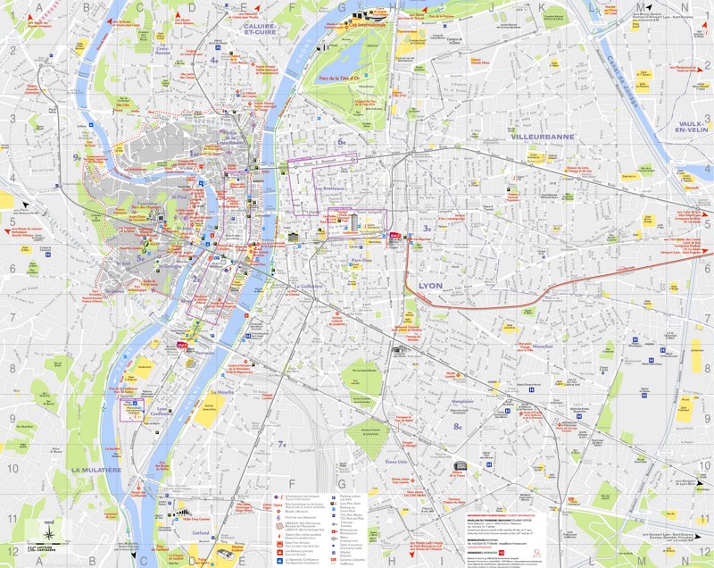 Tourist Map of Lyon