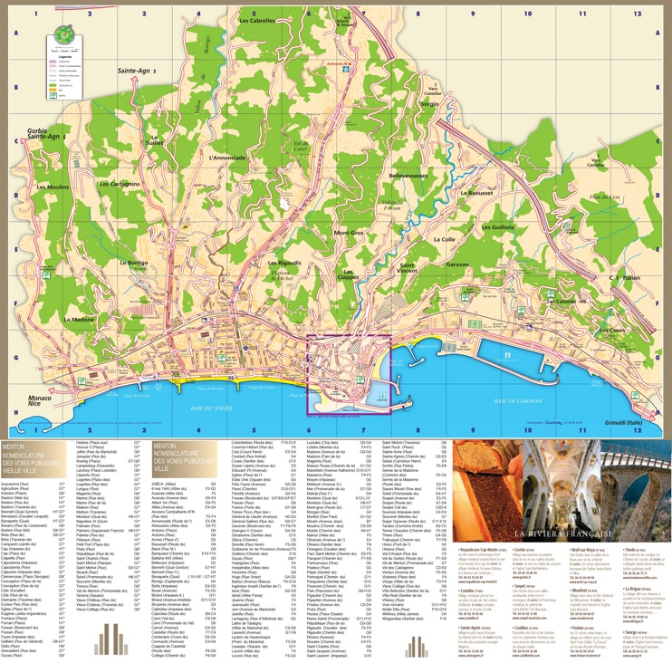 Menton Tourist Map Ontheworldmap