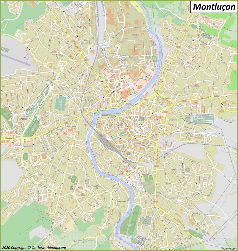 Detailed Map of Montluçon