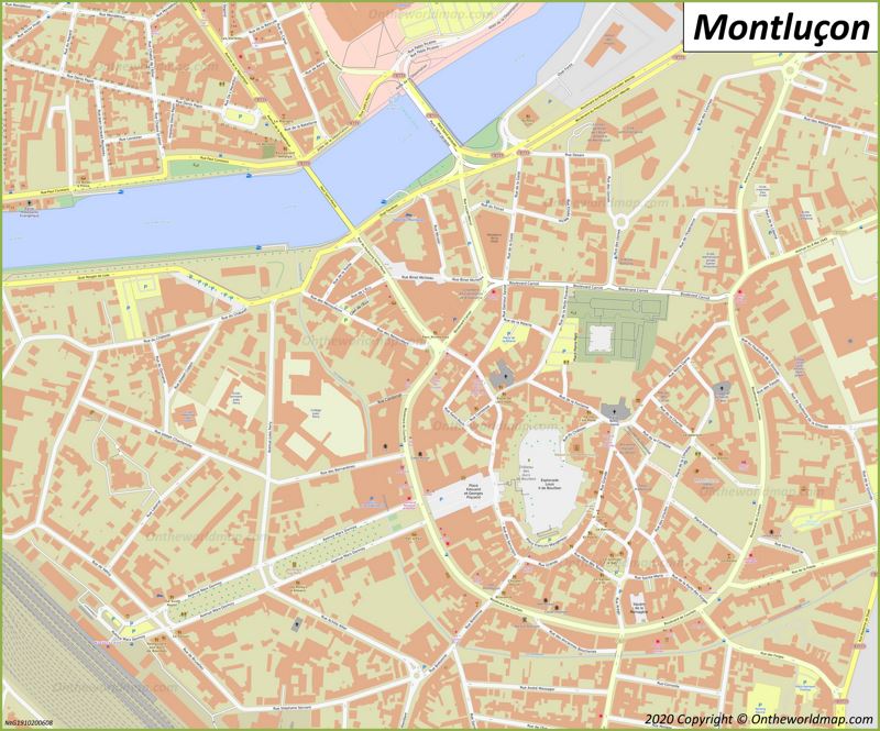 Montluçon Old Town Map
