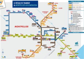 Montpellier tram map