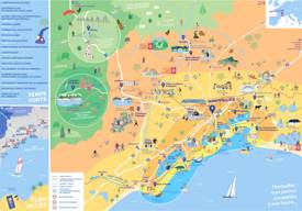 Tourist Map of Surroundings of Montpellier