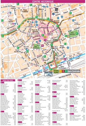 Mulhouse city center map