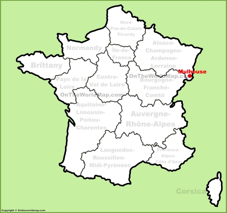 Mulhouse location on the France map
