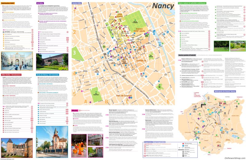 Nancy Tourist Attractions Map