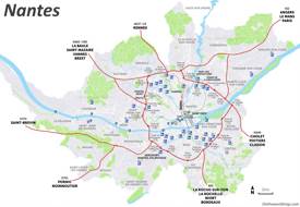 Nantes Area Road Map