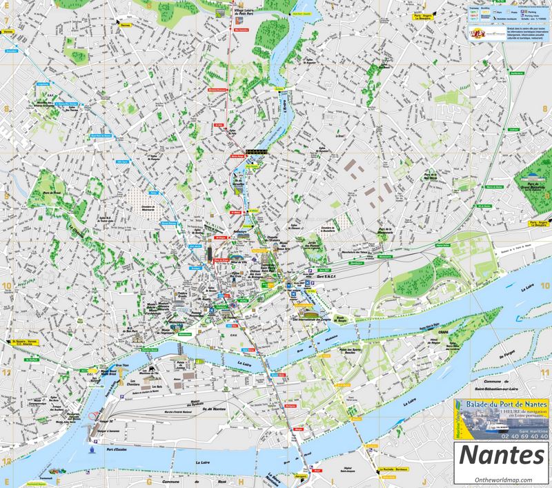Nantes Tourist Map