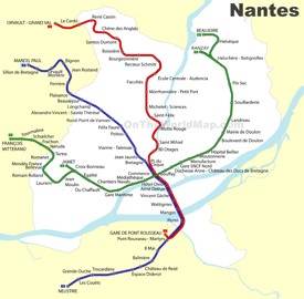 Nantes tramway map