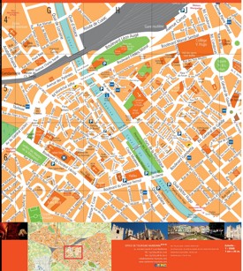 Narbonne city center map