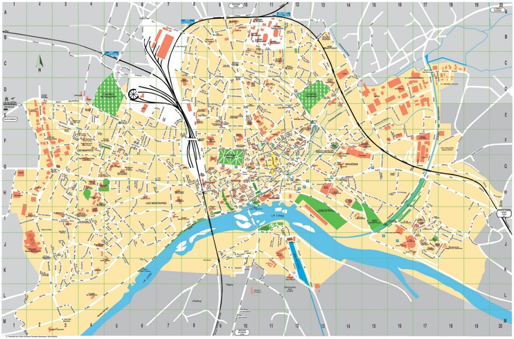 Nevers tourist map
