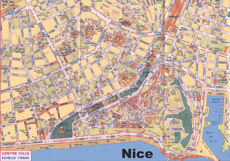 Nice City Centre Map