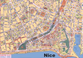 Nice city centre map