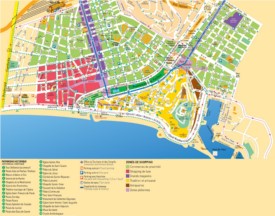 Nice shopping and tourist attractions map