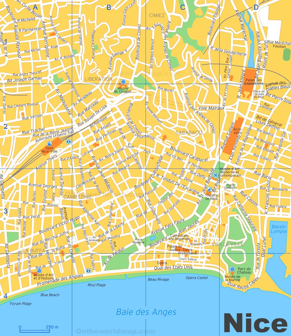 Street Map Of Nice France Nice Street Map