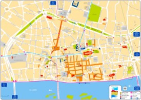 Orléans tourist map