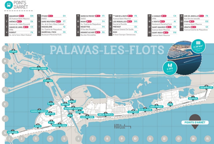 Palavas-les-Flots bus map