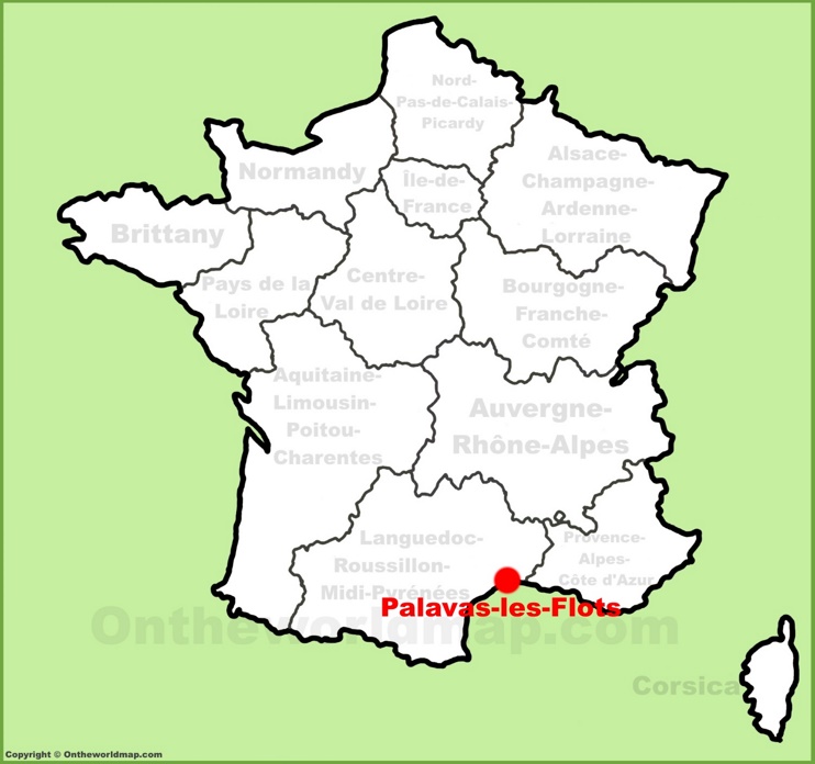 Palavas-les-Flots location on the France map