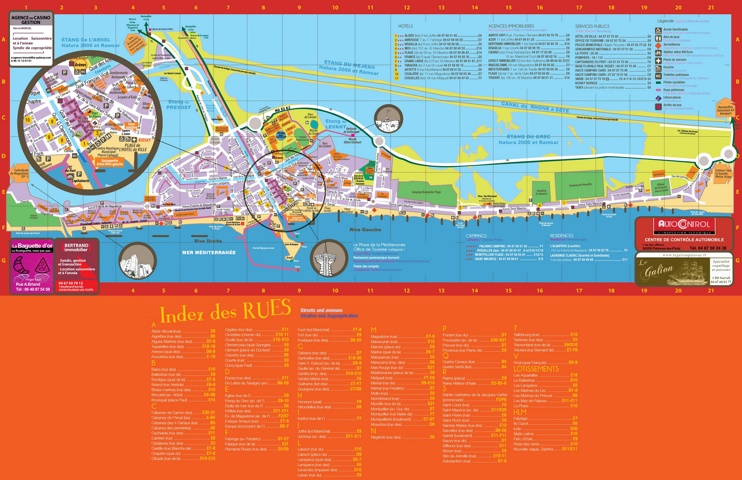Palavas-les-Flots tourist map
