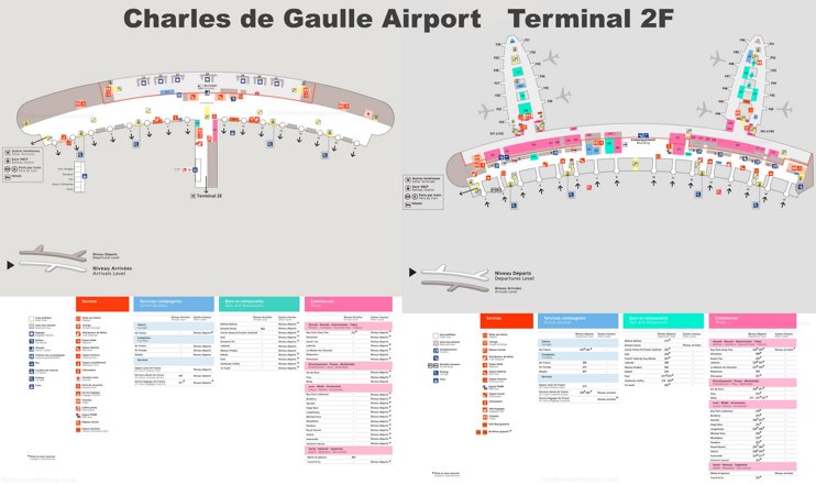 Charles de Gaulle Airport Terminal 2F Map